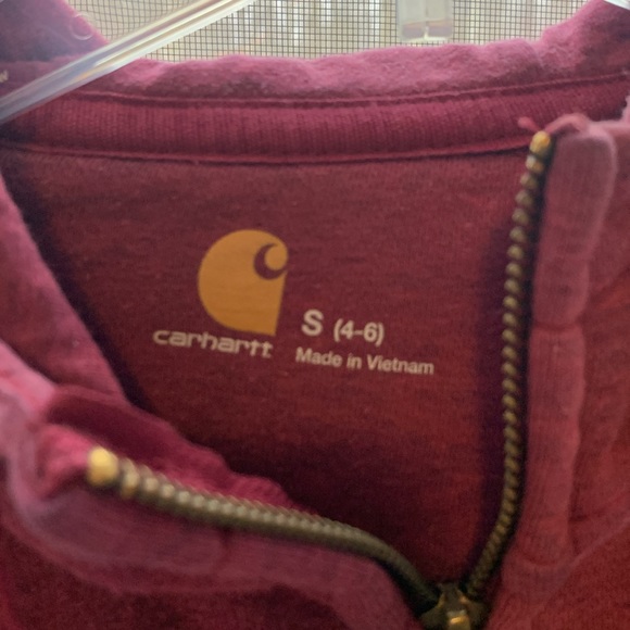 Woman’s Carhartt Zip Up Sweatshirt - Maroon - Picture 3 of 4
